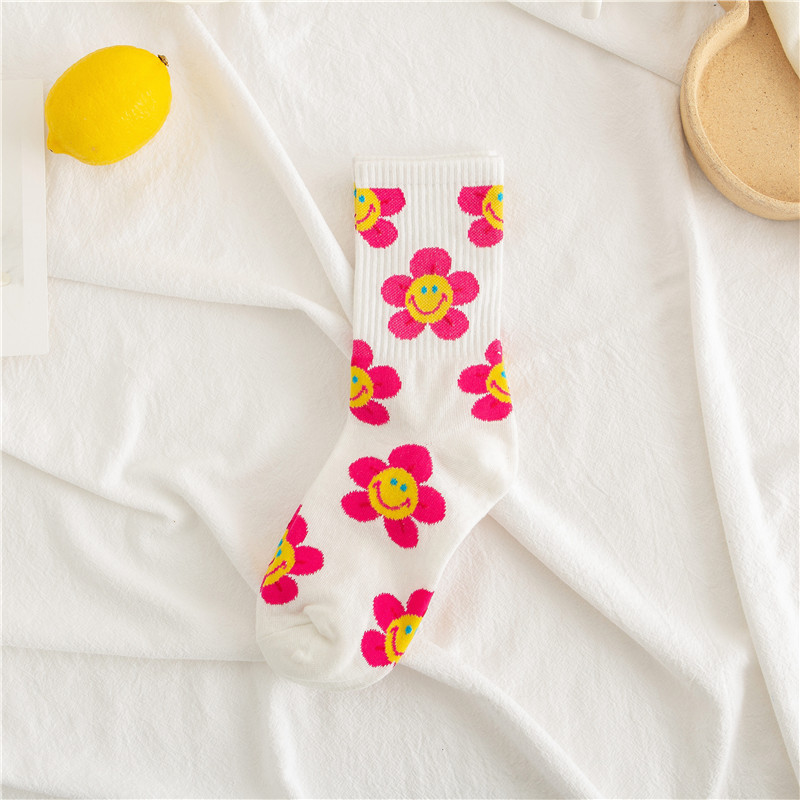 20 Spring And Summer Socks Love To Laugh Flowers Wind Tube Socks Street Style Skate Socks Cotton Socks Flower